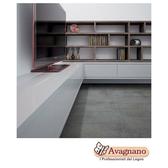 SISTEMA SCORREVOLE PER ANTE ALLINEATE SWITCH 2 ANTE LARGEZZA 900 MM NERO PER PORTE SCORREVOLI DI MOBILI - TERNO