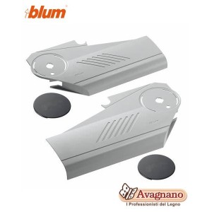 BLUM AVENTOS HF per anta a soffietto, Set placchette di copertura, destro+sinistro BIANCO