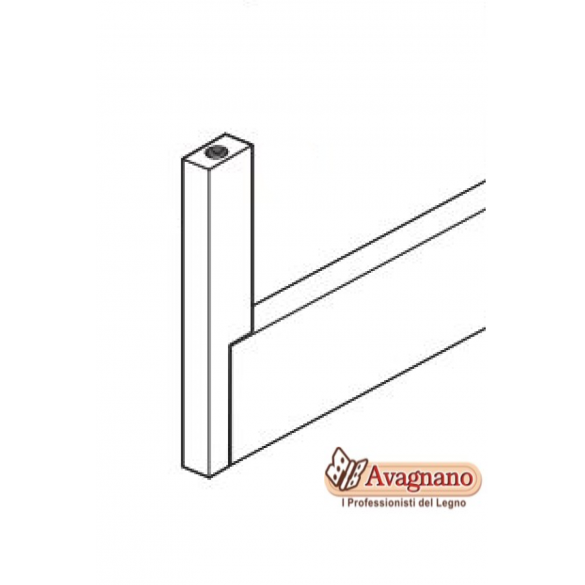 ASTA APPENDIABITI PER ARMADIO LINEAR GRIGIO ANTRACITE - PERIN