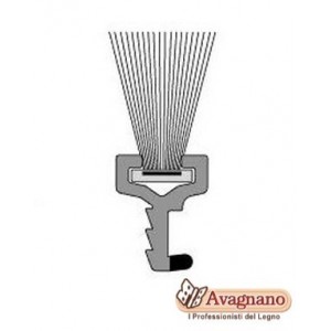 KIT SPAZZOLINO E GUARNIZIONE PER PORTE SCORREVOLI BIANCO 2