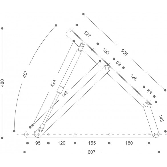 MECCANISMO PER LETTO SINGOLO CONTENITORE