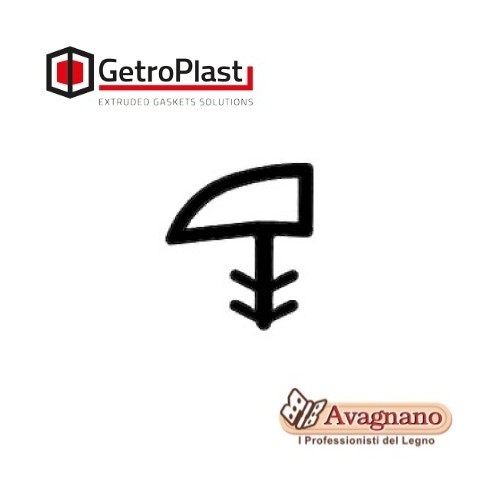 ROTOLO GUARNIZIONE SL193 PER PORTA BATTENTE BIANCO 36.5 M
