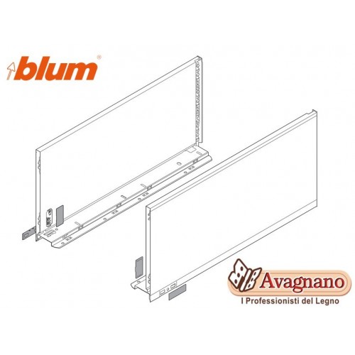 BLUM LEGRABOX SPONDINE GRIGIO ORIONE ALTEZZA F (241 mm), 500 mm