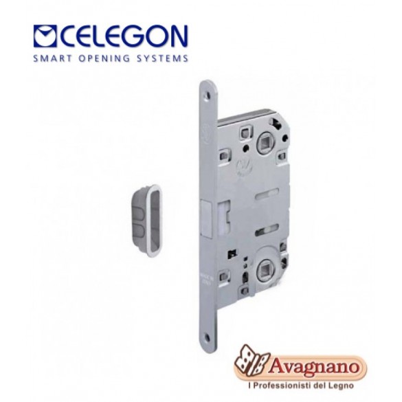 SERRATURA PER PORTA LIBRO COMPACK CROMOSATINATO - CELEGON