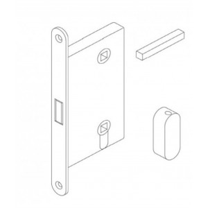 SERRATURA PER PORTA LIBRO COMPACK CROMOSATINATO - CELEGON 2