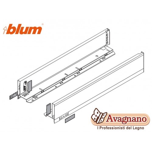 BLUM LEGRABOX SPONDINE GRIGIO ORIONE ALTEZZA M (90,5 mm), 350 mm