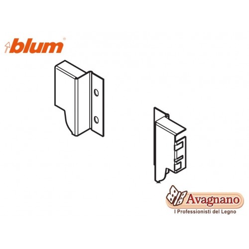 BLUM TANDEMBOX Supporti per schienale in legno, altezza M (96,5 mm), destro+sinistro