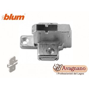 BLUM CLIP piastr. di premont., a croce, 9 mm, zinco, Da avvitare