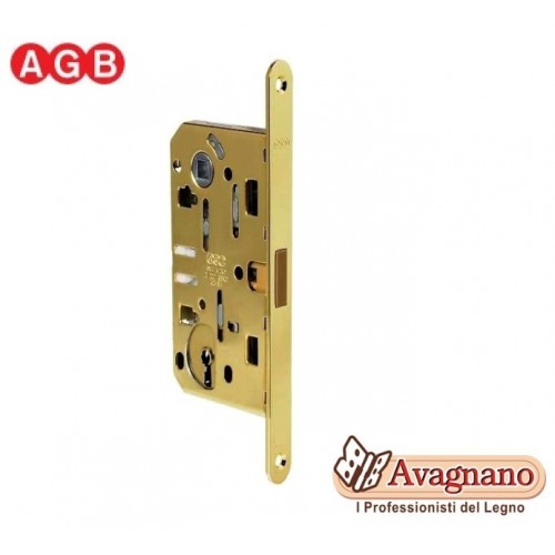 Serratura AGB POLARIS 2XT E.50 OTTONATA