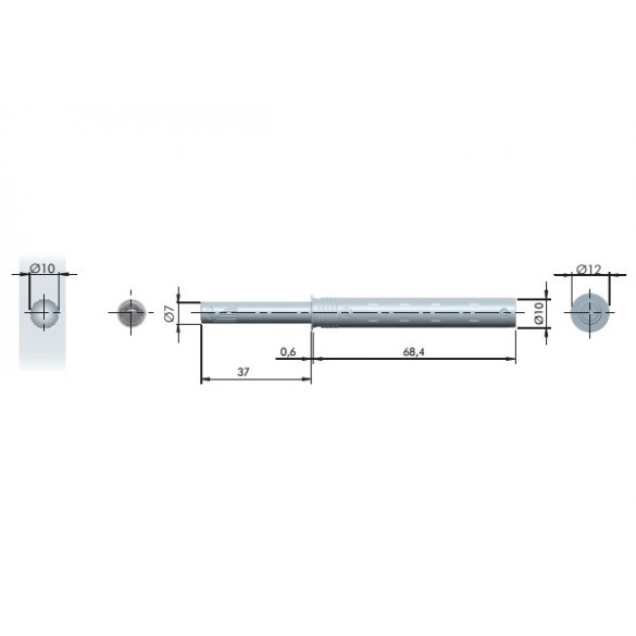 CRICCHETTO LIVENZA CON MAGNETE GRIGIO COMPLETO