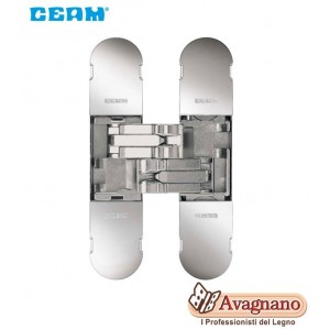 CERNIERA A SCOMPARSA PER PORTE CEAM 1129 REGOLAZIONE 3D CROMO LUCIDO