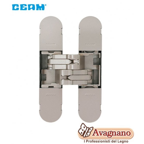 CERNIERA A SCOMPARSA PER PORTE CEAM 1129 3D CROMO SATINATO