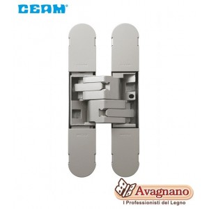 CERNIERA A SCOMPARSA PER PORTE CEAM 1131 3D CROMO SATINATO