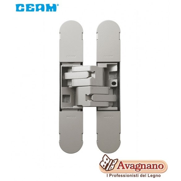 CERNIERA A SCOMPARSA PER PORTE CEAM 1131 3D CROMO SATINATO