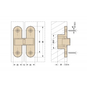 CERNIERA A SCOMPARSA PER PORTE CEAM 2015 CROMO LUCIDO 2