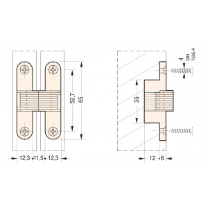 CERNIERA A SCOMPARSA PER MOBILI CEAM 499 NICHELATA 2