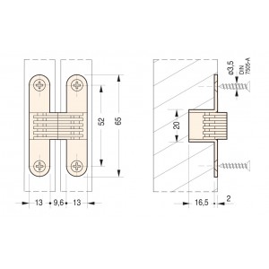 CERNIERA A SCOMPARSA PER MOBILI CEAM 502 NICHELATA 2