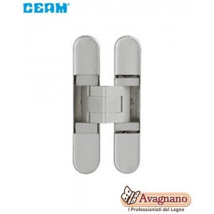 CERNIERA A SCOMPARSA PER MOBILI CEAM 929 REGOLAZIONE 3D CROMO SATINATO