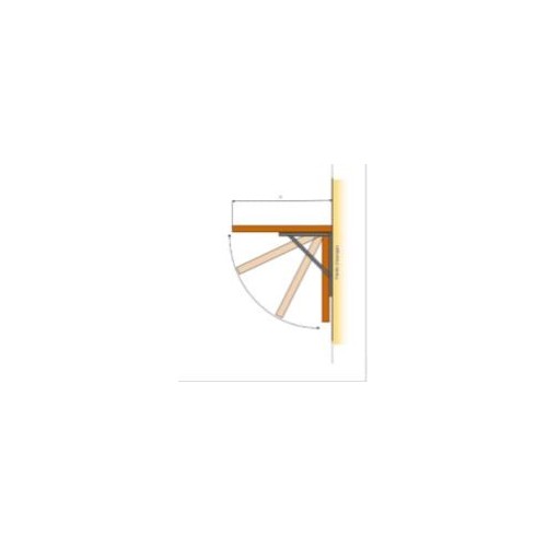 KIT SUPPORTI OMAG PER MENSOLE E TAVOLI ABBATTIBILI 400 MM