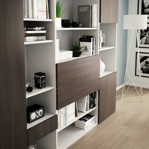 DESK SCRIVANIA ADATTABILE A RIBALTA - ATIM