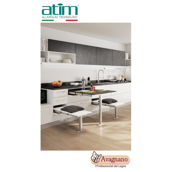 T-BENCH XL SEDUTA DA CASSETTO ESTRAIBILE CON GAMBA - ATIM