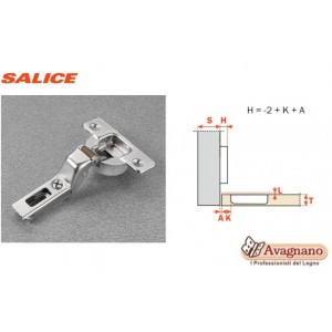 CERNIERA SILENTIA+ SALICE F.35 COLLO ALTO AMMORTIZZATA