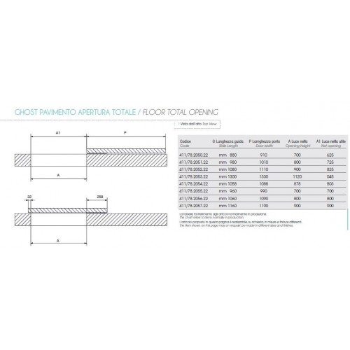 SISTEMA DI SCORRIMENTO INVISIBILE GHOST A PAVIMENTO - ATIM