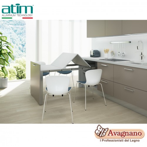 EVOLUTION XL TAVOLO DA CABINET ESTRAIBILE CON GAMBA A PONTE - ATIM