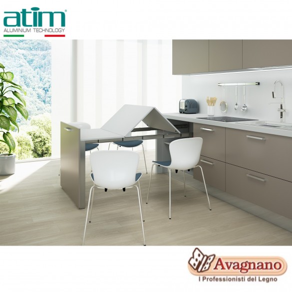EVOLUTION XL TAVOLO DA CABINET ESTRAIBILE CON GAMBA A PONTE - ATIM