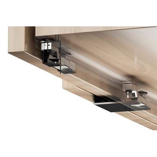 GUARNITURA PORTE SCORREVOLI PER MOBILI AMMORTIZZATO TERNO