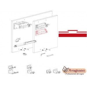 GUARNITURA PORTE SCORREVOLI PER MOBILI AMMORTIZZATO TERNO 2