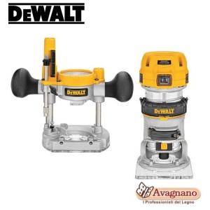 ELETTROFRESATRICE DEWALT D26204K CON AFFONDAMENTO E BASE FISSA 900W 8MM