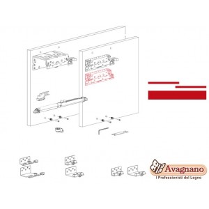 GUARNITURA PORTE SCORREVOLI PER MOBILI AMMORTIZZATO TERNO