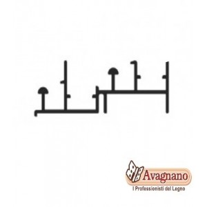 BINARIO PORTE SCORREVOLI TERNO 1080 ALLUMINIO