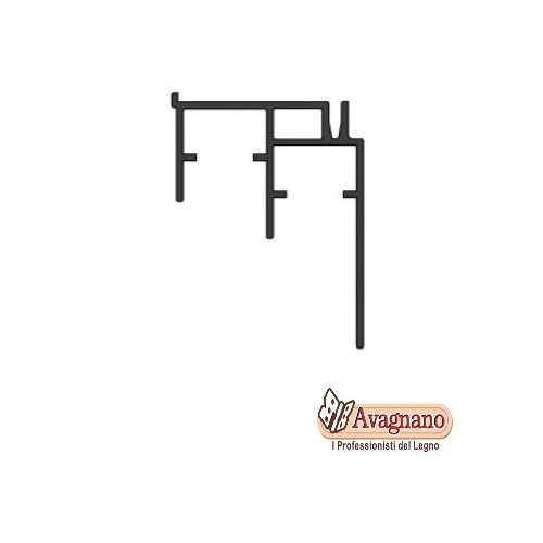 BINARIO PORTE SCORREVOLI TERNO 1080 ALLUMINIO