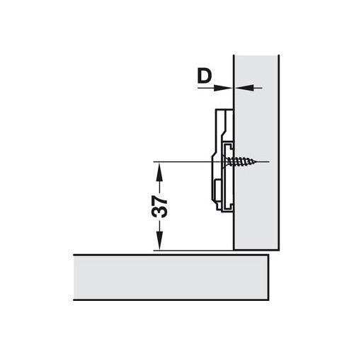 BASETTA CLIPS HAFELE REGOLABILE H 00