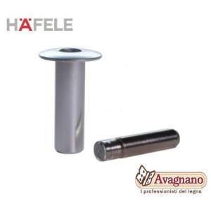FERMAPORTA A PAVIMENTO MAGNETICO CROMATO SPAZZOLATO - HAFELE