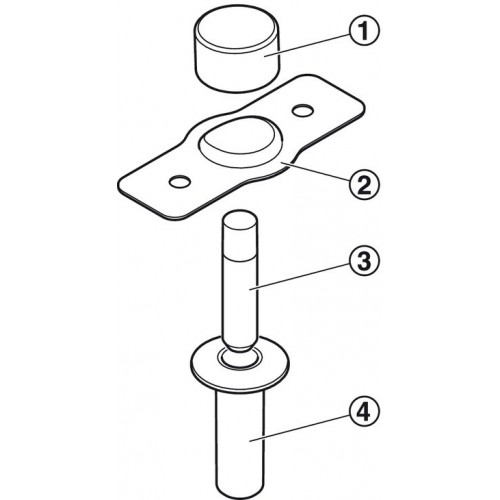 FERMAPORTA A PAVIMENTO MAGNETICO BIANCO - HAFELE