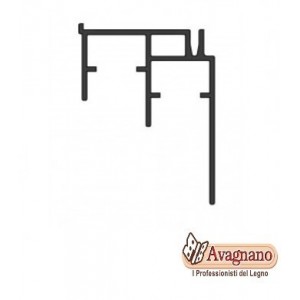 BINARIO PORTE SCORREVOLI TERNO 1080 ALLUMINIO