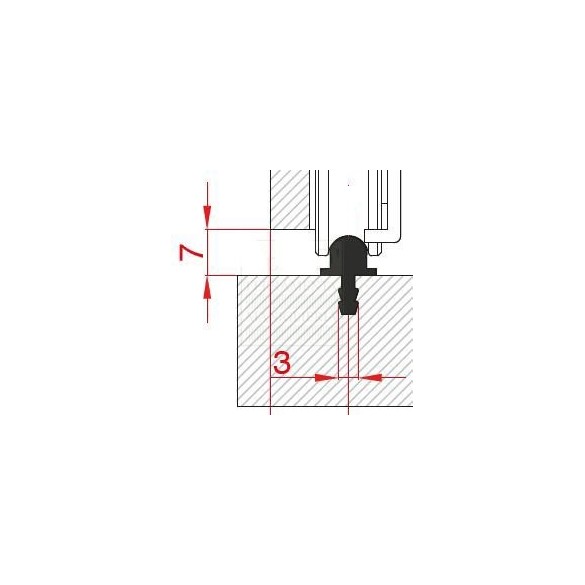 BINARIO PORTE SCORREVOLI TERNO 1080 ALLUMINIO