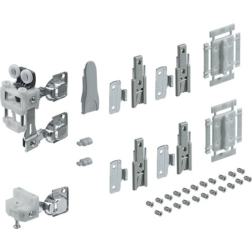 KIT GUARNITURA PER ANTE DI MOBILI A LIBRO WINGLINE L MAX 25KG AMMORTIZZATO DX - HETTICH