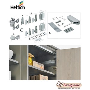 Paracolpo universale silent system hettich da avvitare ammortizzatore per  ante ad incasso plastica grigia